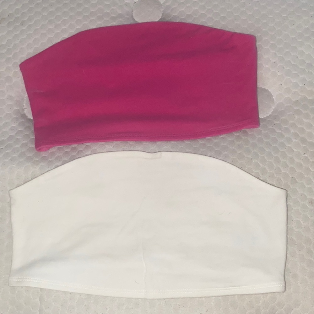 Pink and white tube tops 
White- S
Pink- XS
Never worn